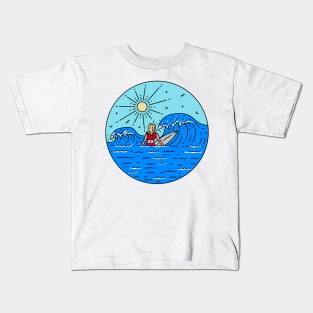 Summer Surfboard Beach Kids T-Shirt